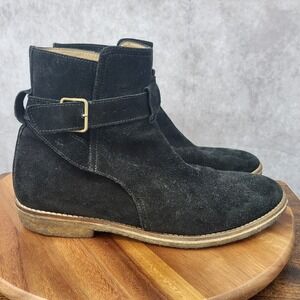 Represent Ankle Boots Mens 10‎ Black Suede Onyx Buckles Strap  Italy